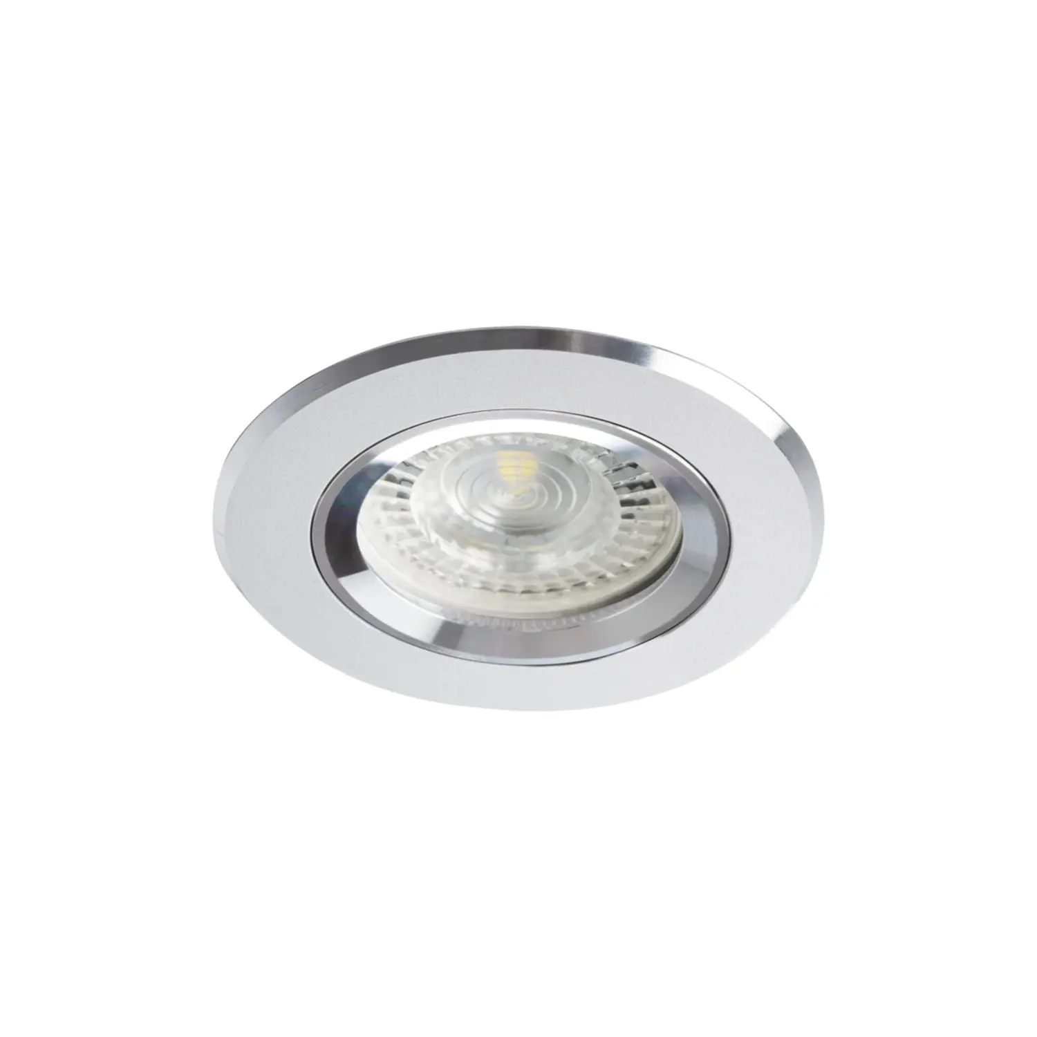 foto del prodotto kanlux porta faretto incasso gx5,3 alluminio fisso foro 60 mm tondo