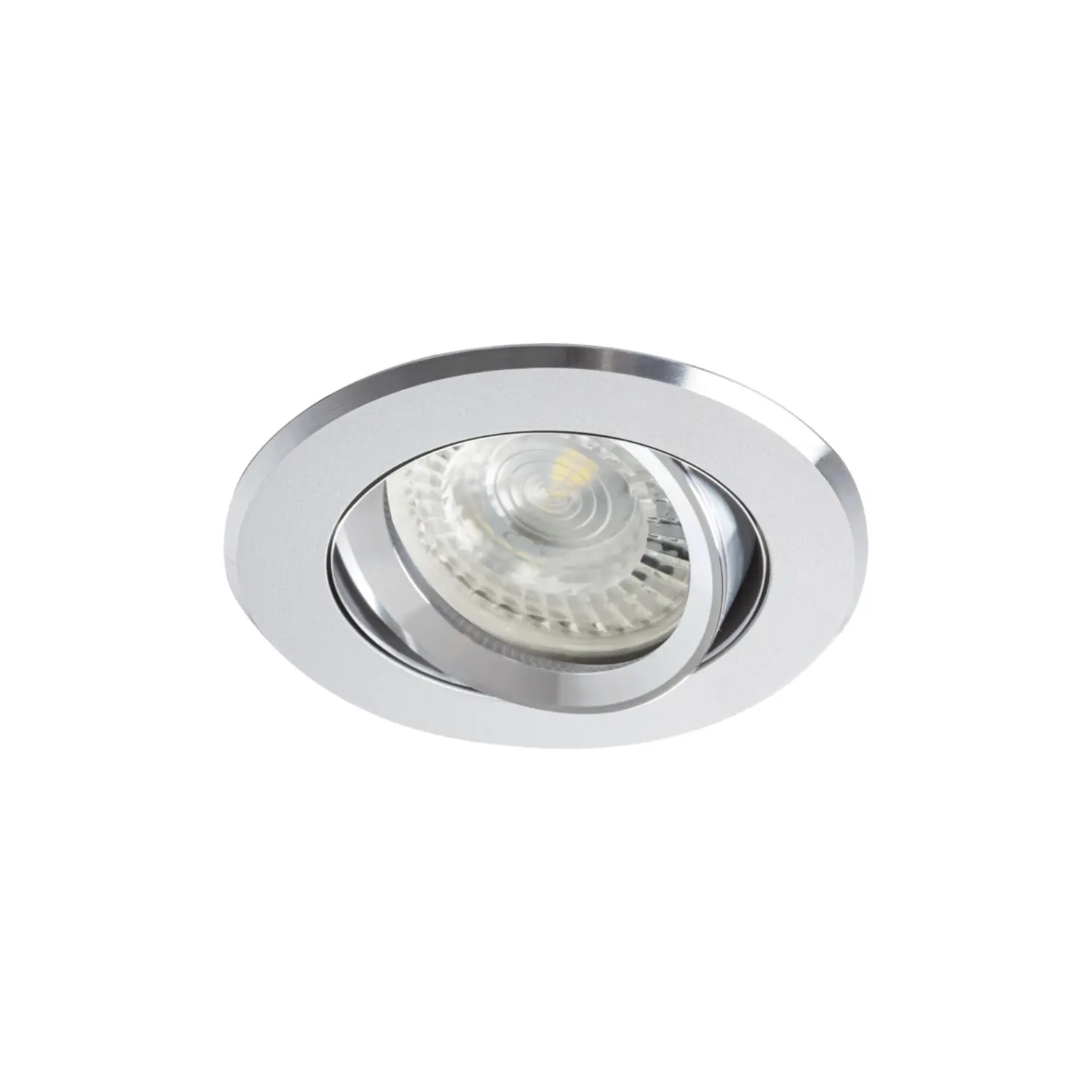foto del prodotto kanlux porta faretto incasso gx5,3 alluminio orientabile foro 70 mm tondo