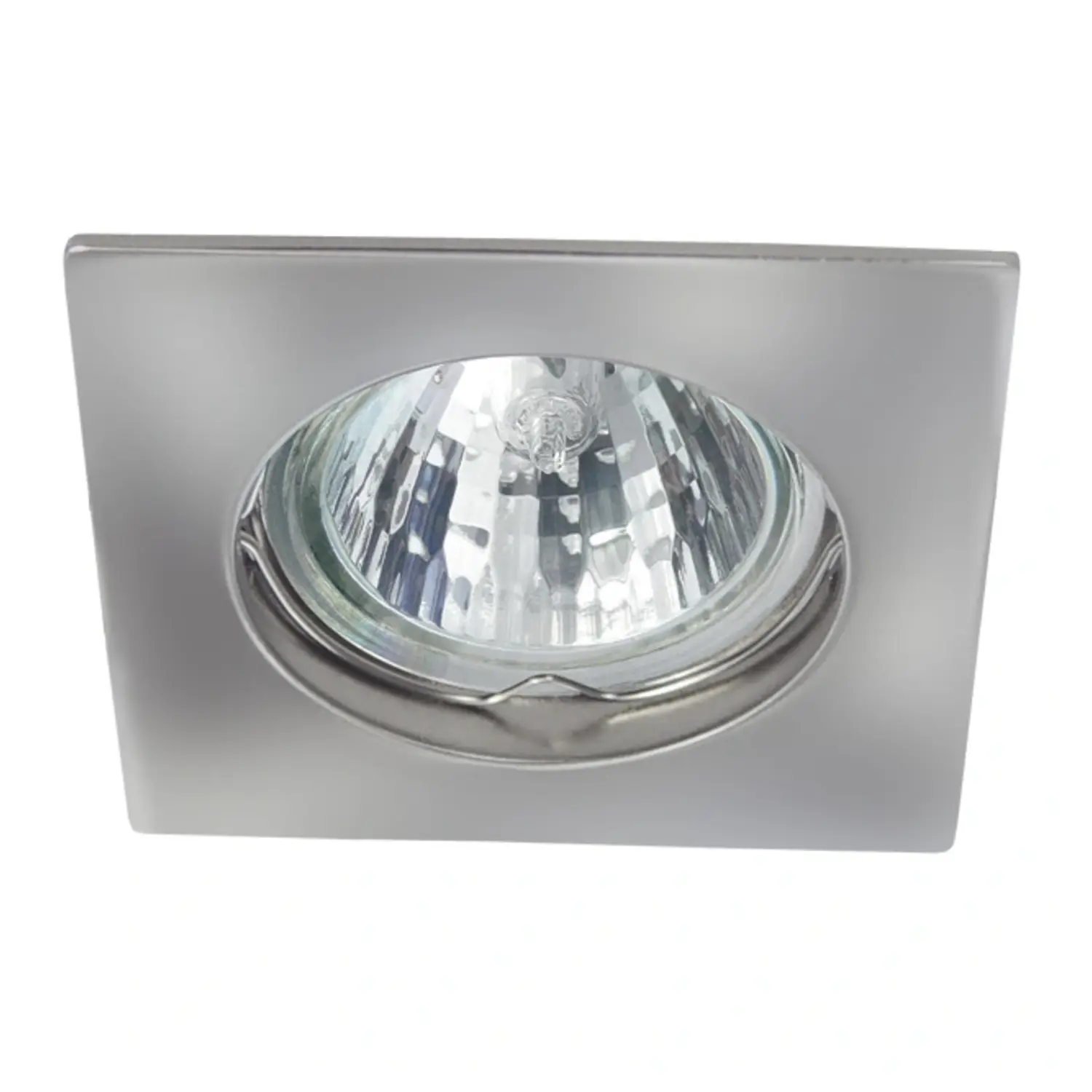 foto del prodotto kanlux porta faretto incasso quadrato gx5,3 cromo satinato fisso foro 60 mm quadrato