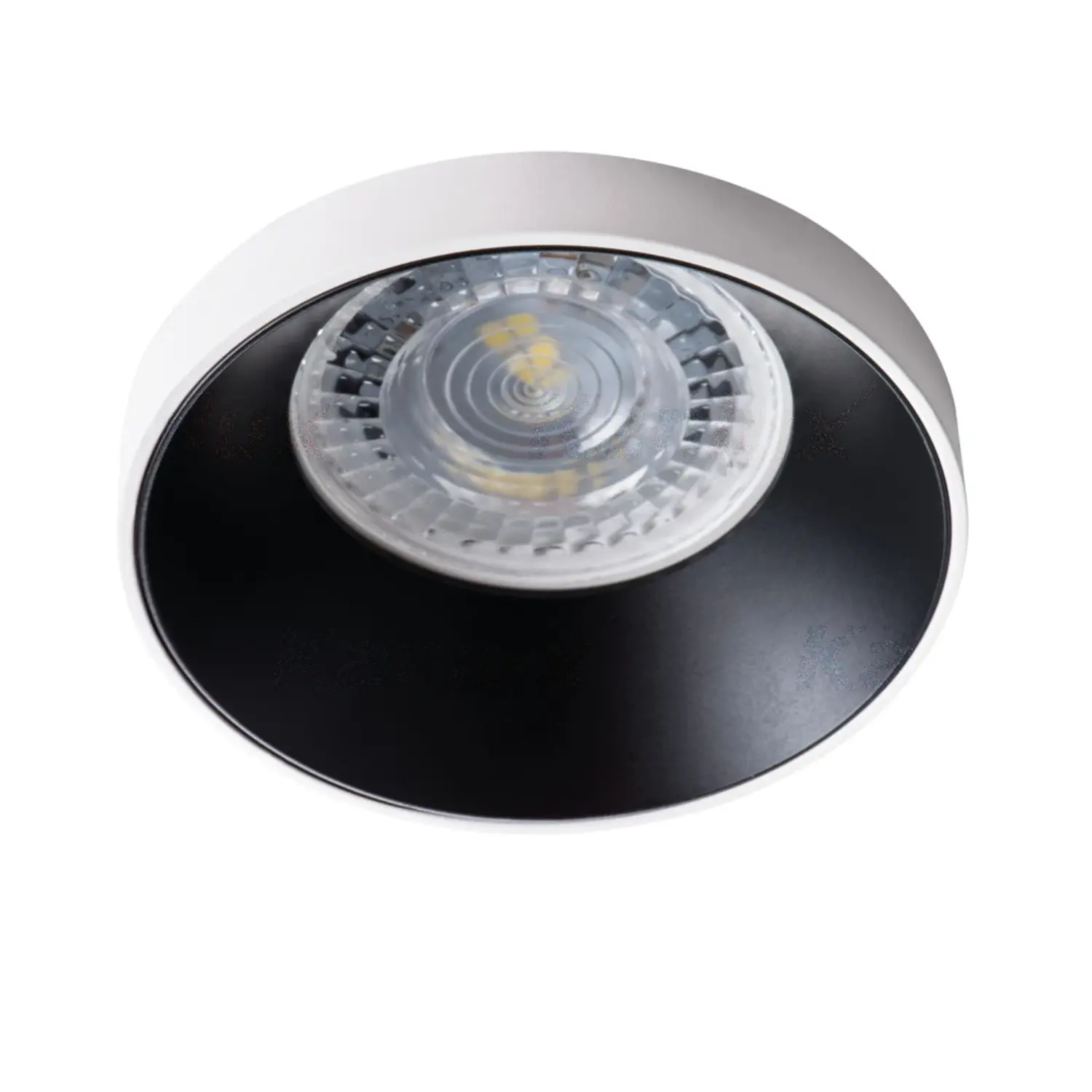foto del prodotto kanlux porta faretto incasso simen doppio colore gu10 bianco-nero fisso tondo