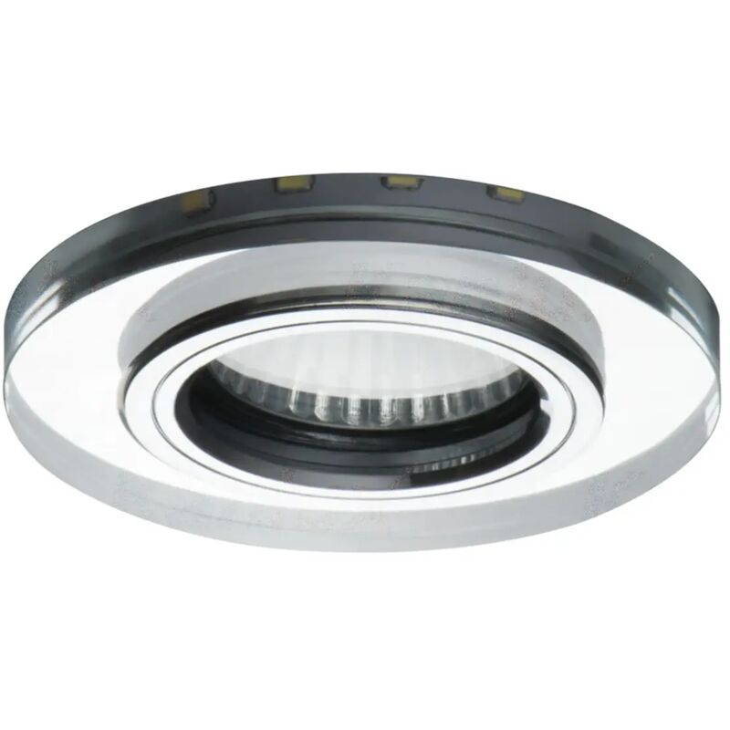 foto del prodotto kanlux - porta faretto incasso vetro decoro led bianco freddo tondo argento gu10 fisso