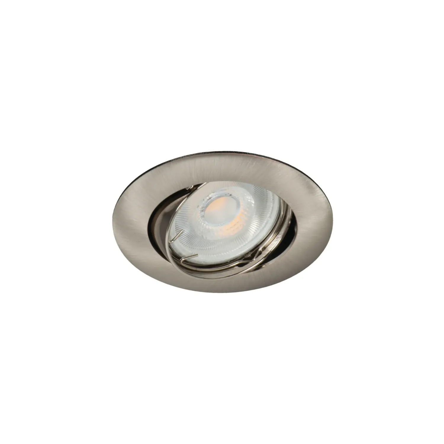 foto del prodotto kanlux porta faretto incasso vidi gx5,3 cromo satinato orientabile foro 75 mm tondo