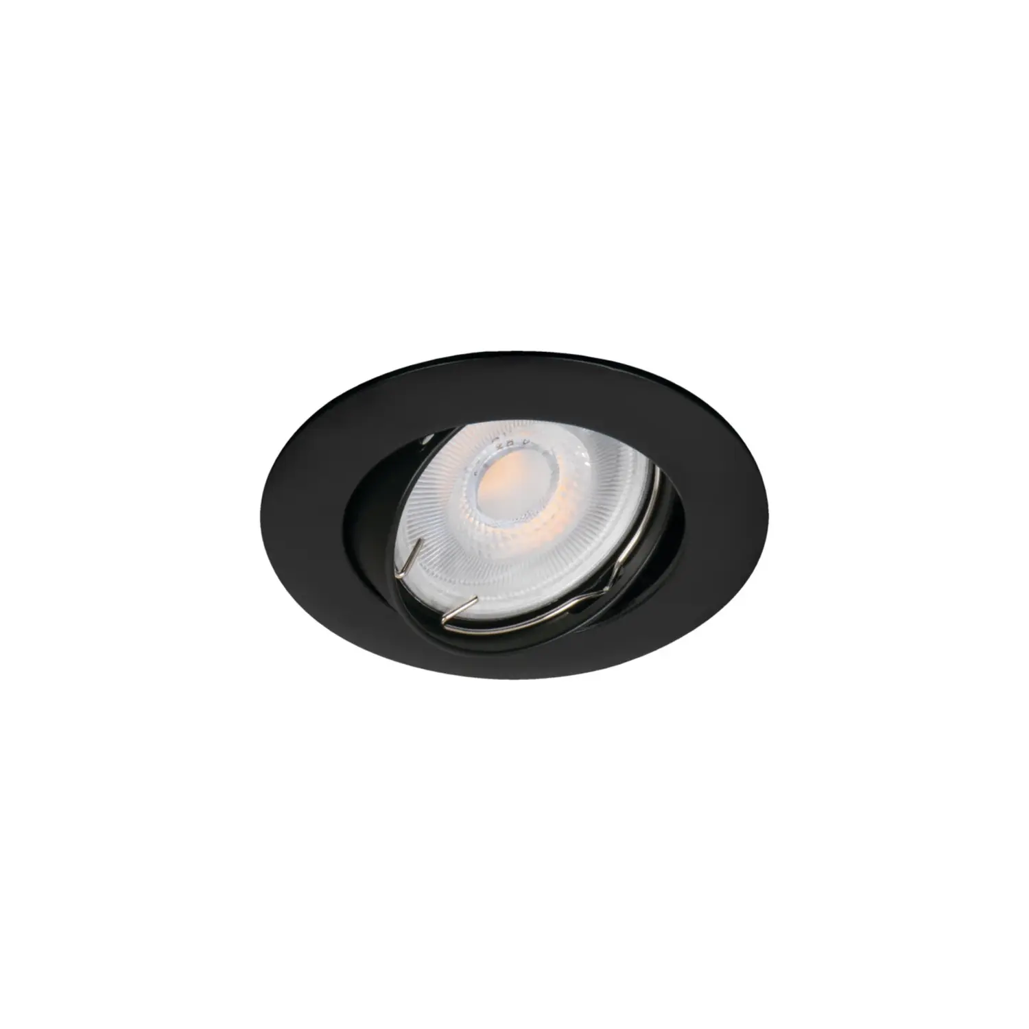 foto del prodotto kanlux porta faretto incasso vidi gx5,3 nero orientabile foro 75 mm tondo