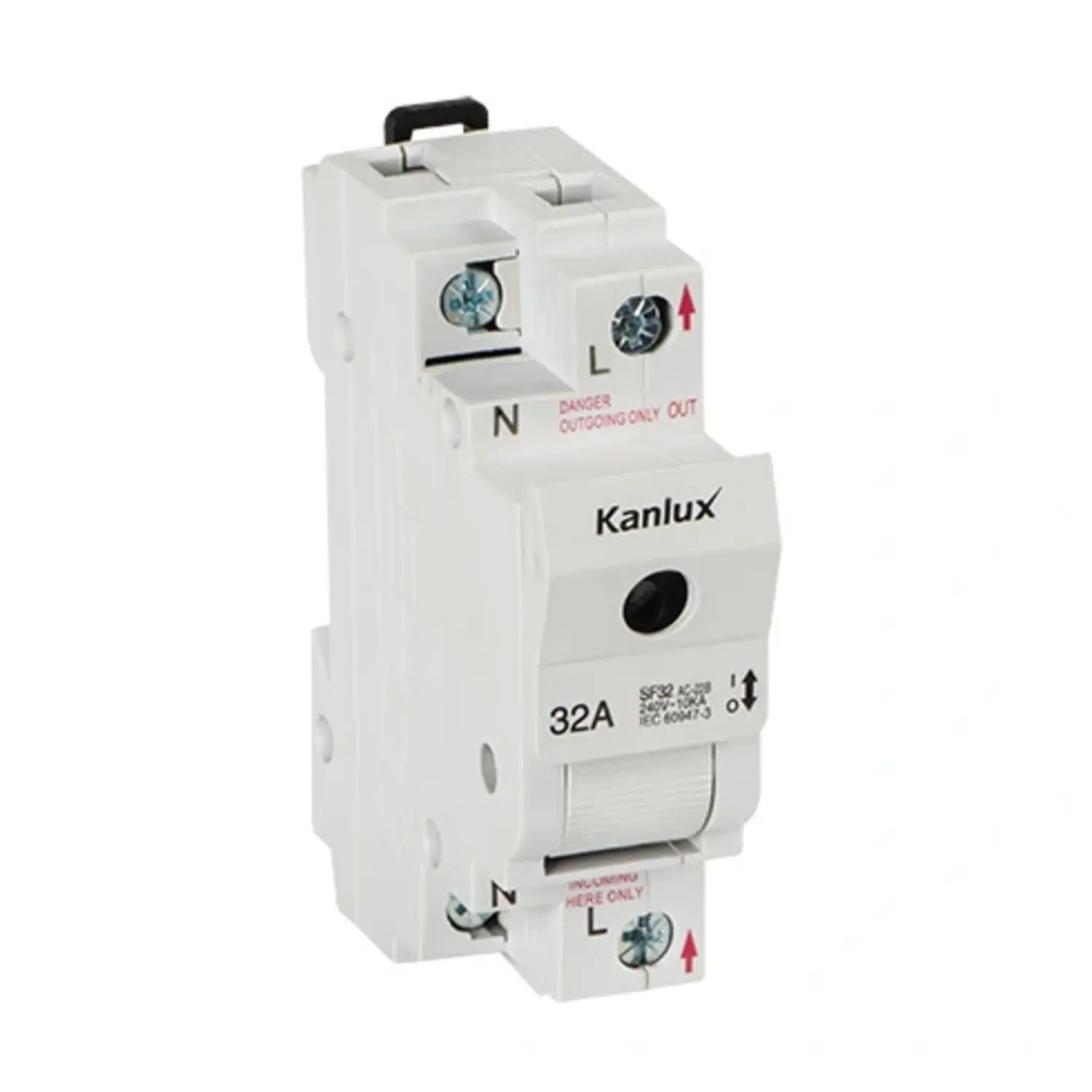 foto del prodotto kanlux portafusibile da quadro barra fusibile din d02 1 modulo 32a