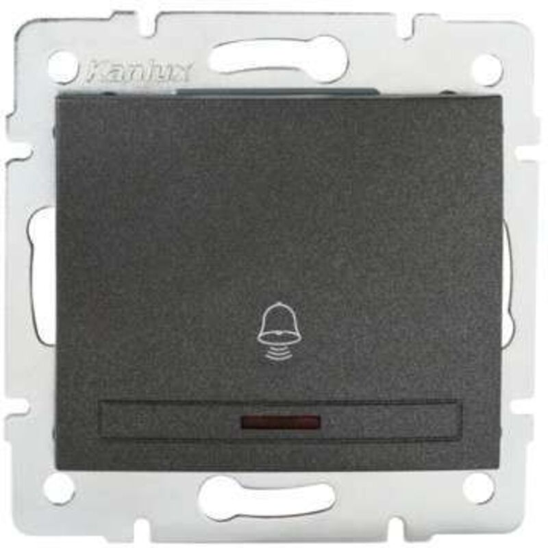 foto del prodotto kanlux pulsante integrato per sonette con led domo grafite