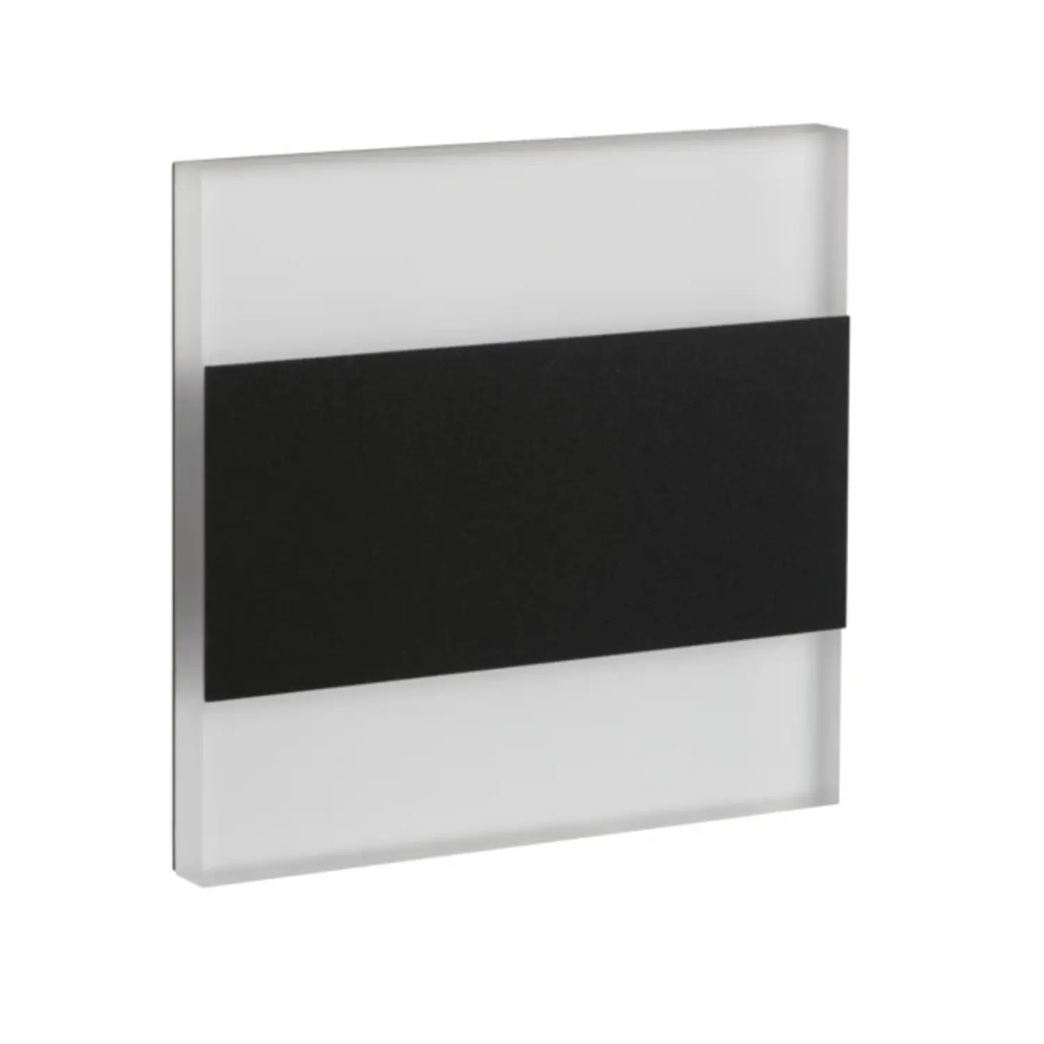 foto del prodotto kanlux segnapasso a led da incasso terra 0,80 watt 12 volt bianco caldo nero quadrato