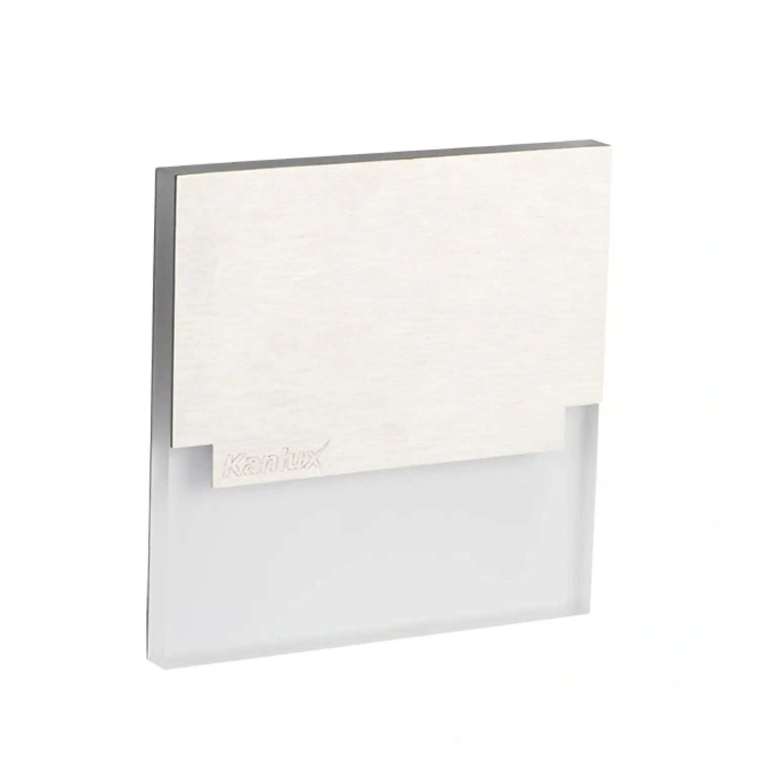 foto del prodotto kanlux segnapasso led sabik scala 0,80 watt 12 volt bianco caldo alluminio quadrato