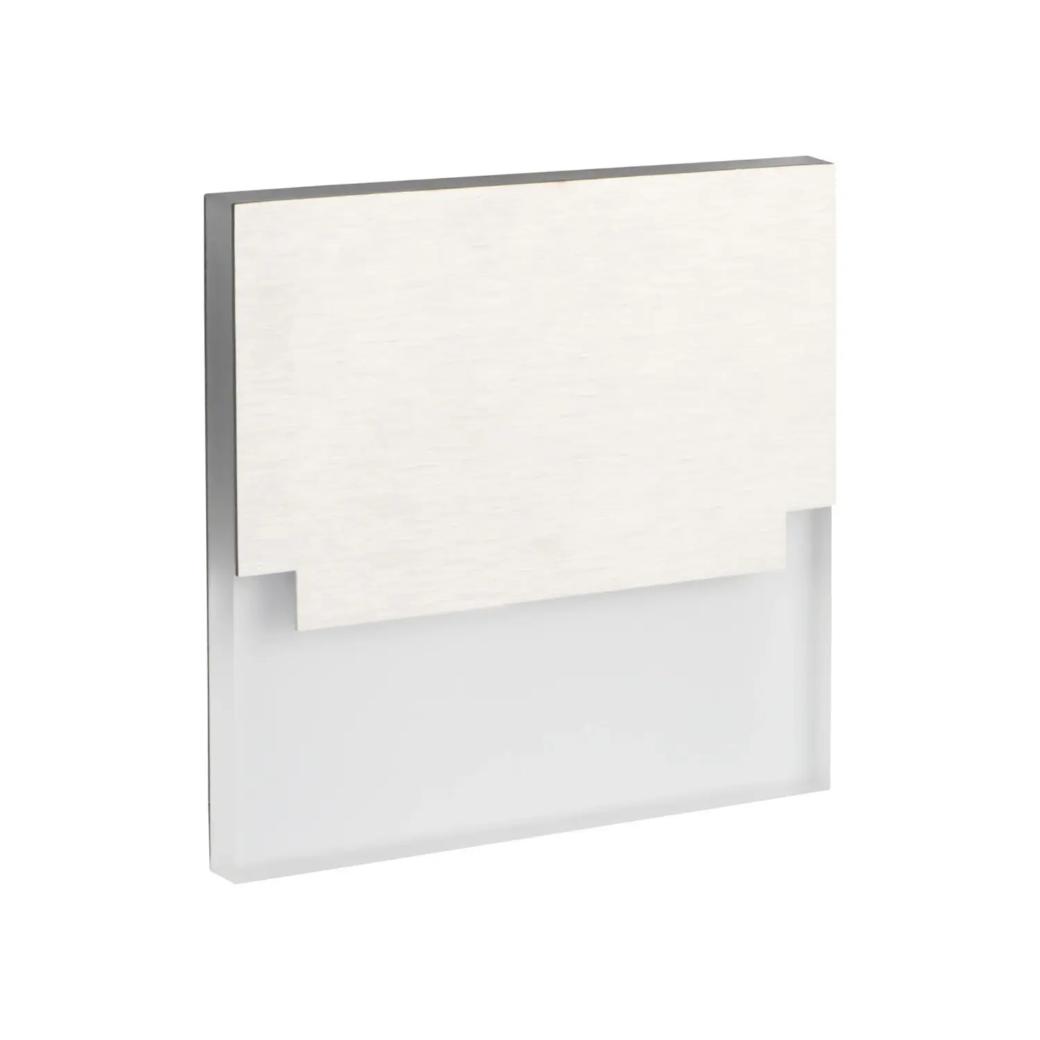 foto del prodotto kanlux segnapasso led sabik scala 1,30 watt 220 240 volt bianco caldo alluminio quadrato