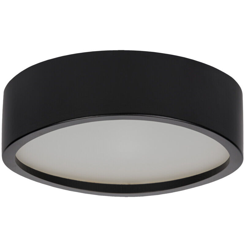 foto del prodotto kanlux soffitto rotondo legno vetro design moderno nero 275mm led e27