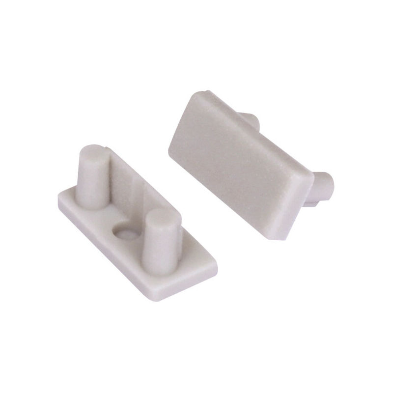 foto del prodotto kanlux stopper profilo chiusura a profilato in alluminio plastico grigio kit 1g