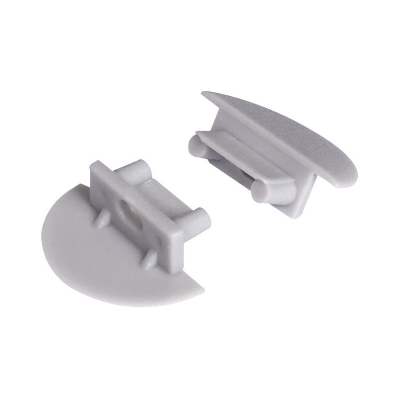 foto del prodotto kanlux stopper profilo chiusura a profilato in alluminio plastico grigio kit 1g