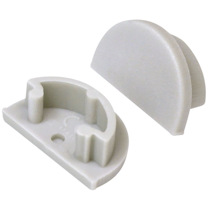 foto del prodotto kanlux stopper profilo chiusura a profilo in alluminio plastico grigio leggera 50 kit 50