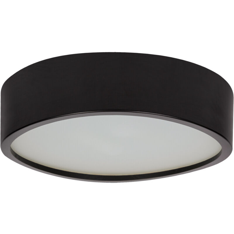 foto del prodotto kanlux tagliafiato jasmin legno e vetro satinato design moderno 375mm nero