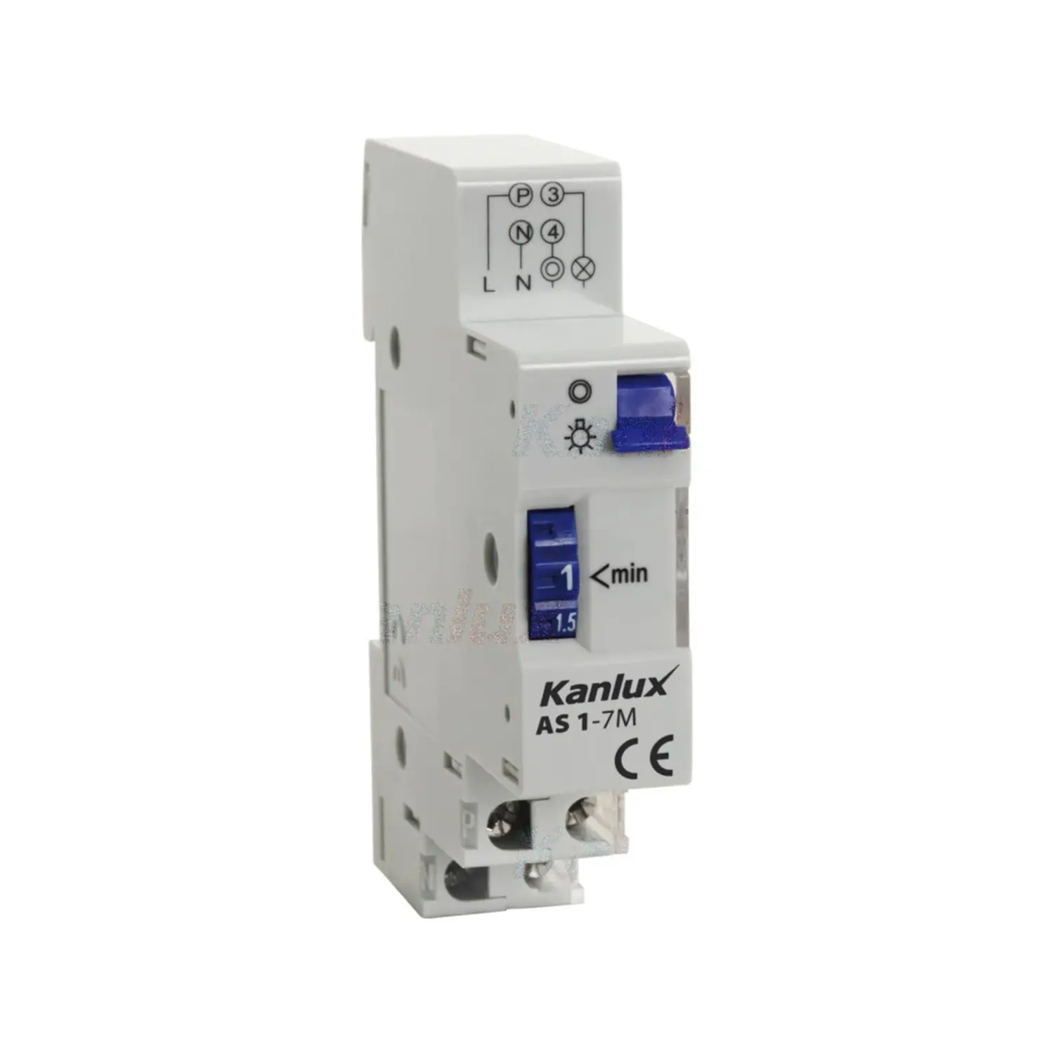 foto del prodotto kanlux timer rel temporizzatore luci scale guida din regolabile orologio