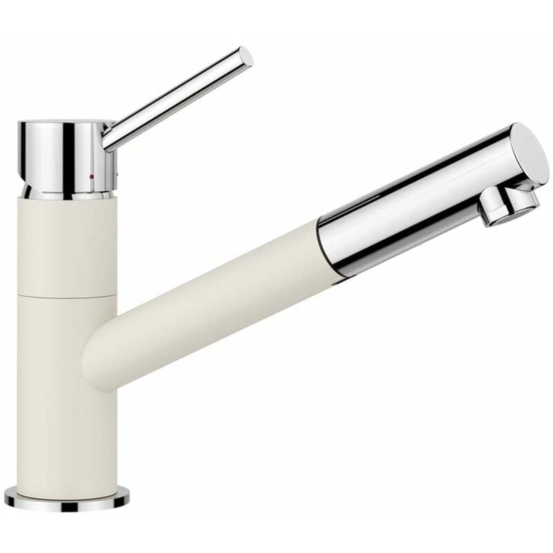foto del prodotto kano s - miscelatore da lavello con bocca di erogazione estraibile, bianco fine/cromo 526953 - blanco