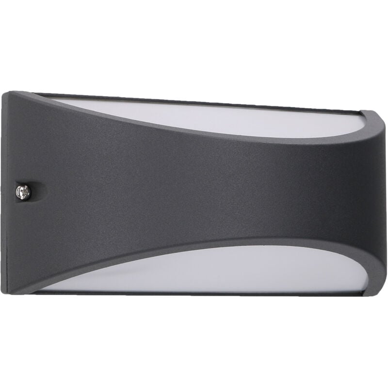 foto del prodotto kapa aplique empotrable de pared exterior con luz led blanco neutro 4000k en color gris