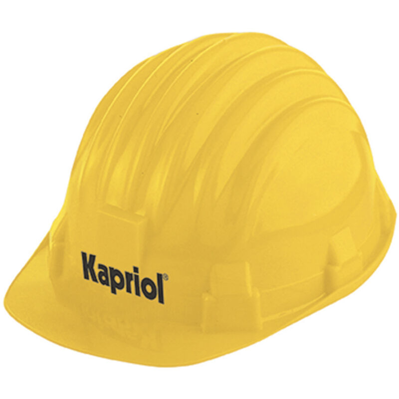 foto del prodotto kapriol casco da cantiere elmetto di protezione pvc antiurto en397 giallo