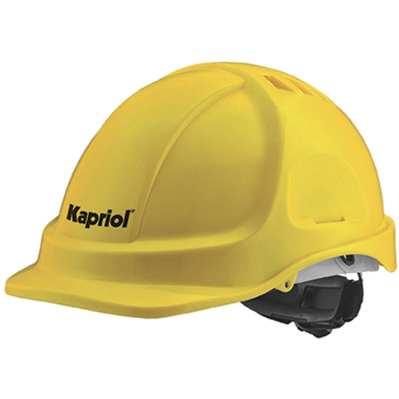 foto del prodotto kapriol casco professionale da cantiere elmetto in abs antiurto en397 giallo