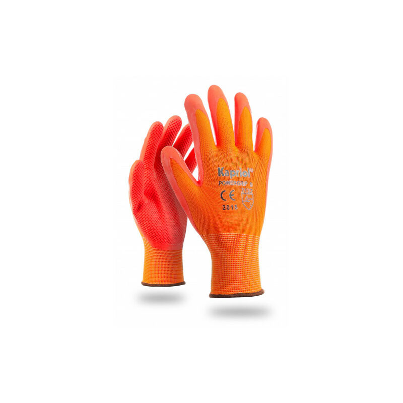 foto del prodotto kapriol guanti power grip arancio taglia 10 morbido e confortevole