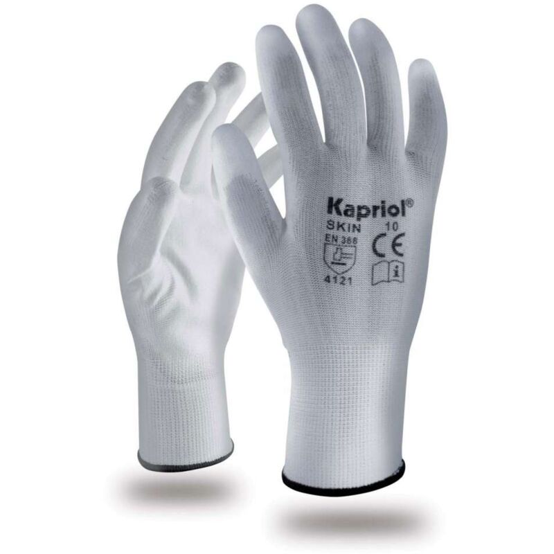 foto del prodotto kapriol kit 6 paia di guanti skin taglia 10 bianchi