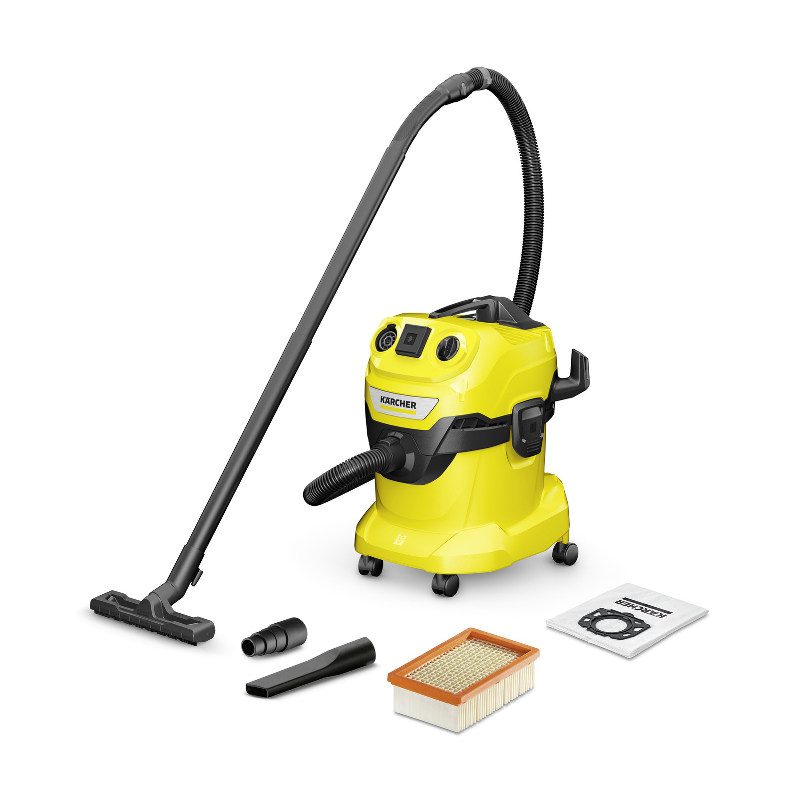 foto del prodotto karcher bidone aspiratutto solido liquidi wd 4 p v 20 5 22 potenza allacciata 1000 w capacit vano raccolta 20 l materiale vano di raccolta plastica