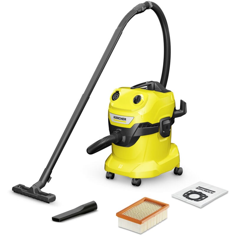 foto del prodotto karcher bidone aspiratutto solido liquidi wd 4 v 20 5 22 potenza allacciata 1000 w capacit vano raccolta 20 l materiale vano di raccolta 