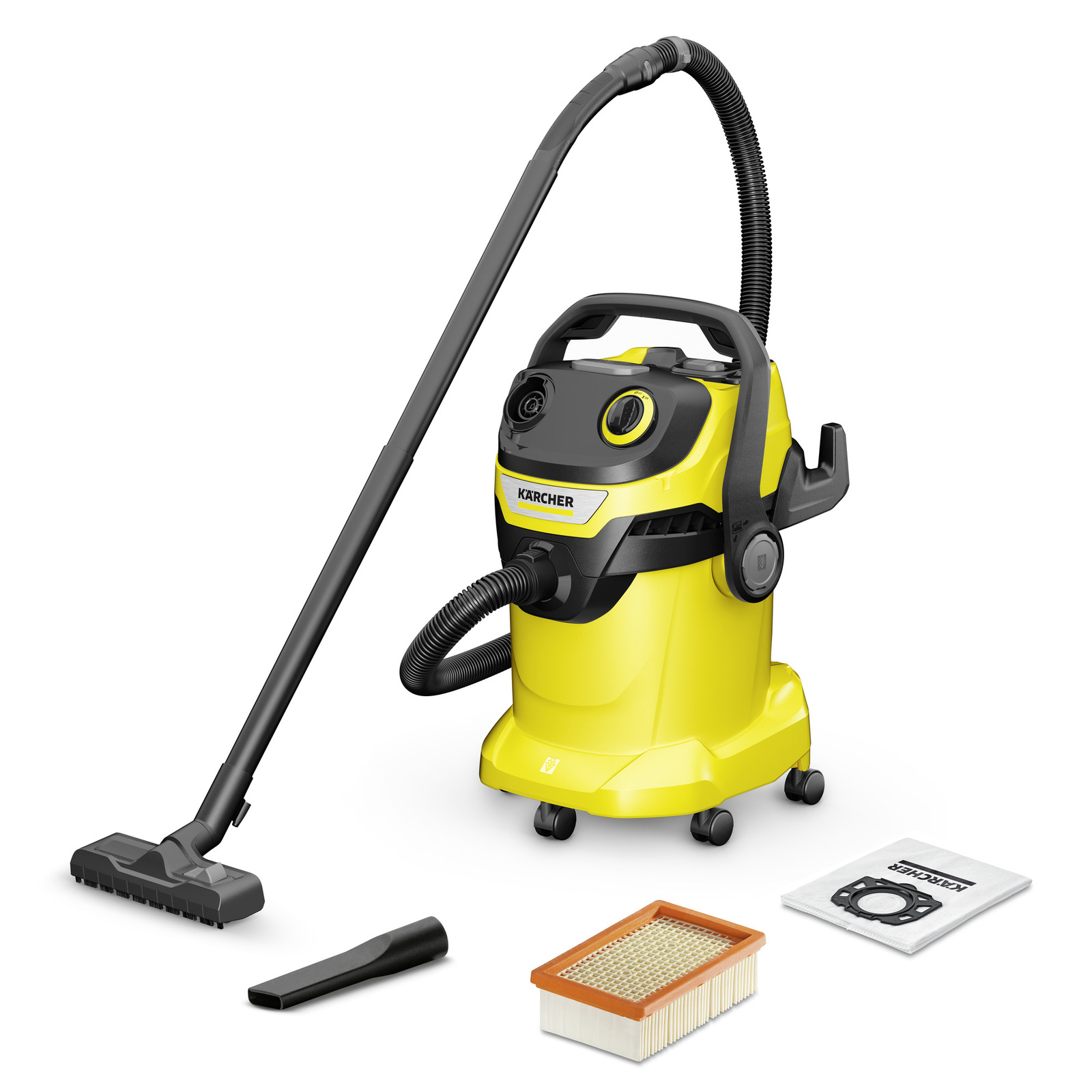 foto del prodotto karcher bidone aspiratutto solido liquidi wd 5 v-25 5 22 - potenza allacciata 1100 w - capacità vano raccolta 25 l - materiale vano di raccolta plastica