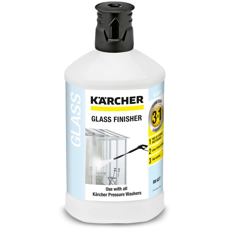 foto del prodotto karcher k rcher detergente per vetri e verande 3in1 da 1l utilizzabile sia per il lavaggio a mano che da integrare con il sistema plug n clean