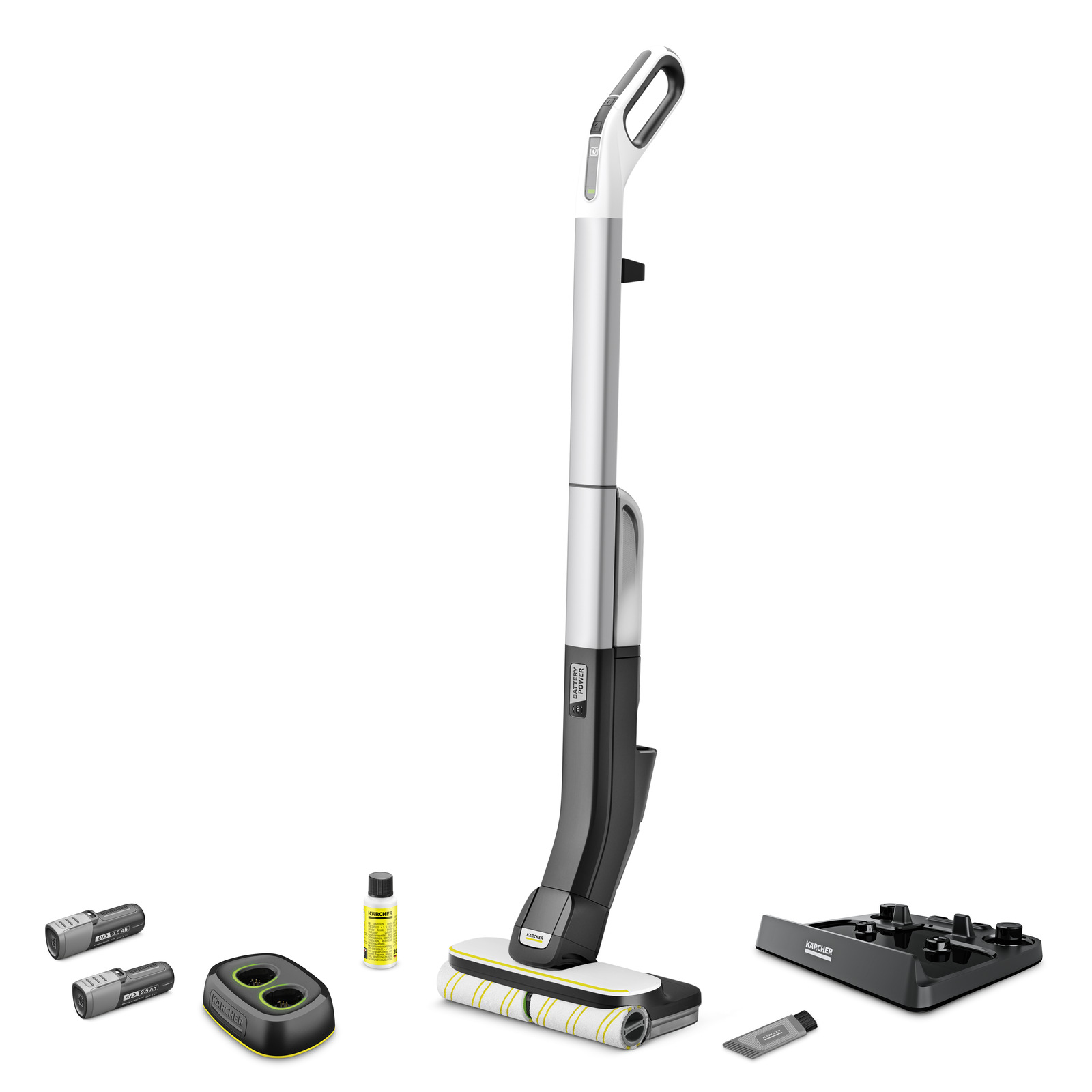 foto del prodotto karcher lavapavimenti fc 4 4 battery set piattaforma batteria piattaforma batteria a 4 v serbatoio acqua pulita 400 ml serbatoio acqua sporca 200 ml