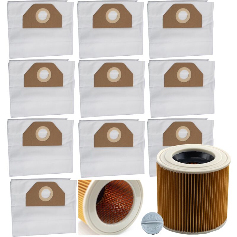 foto del prodotto karcher set di 10 sacchetti filtro per aspirapolvere wd3, wd2