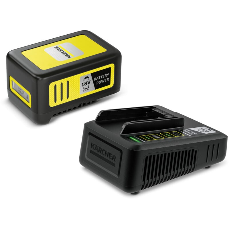 foto del prodotto karcher starter kit battery 18 50 batteria 18 50 caricabatterie rapido compatibili con tutte le macchine con batteria 18v
