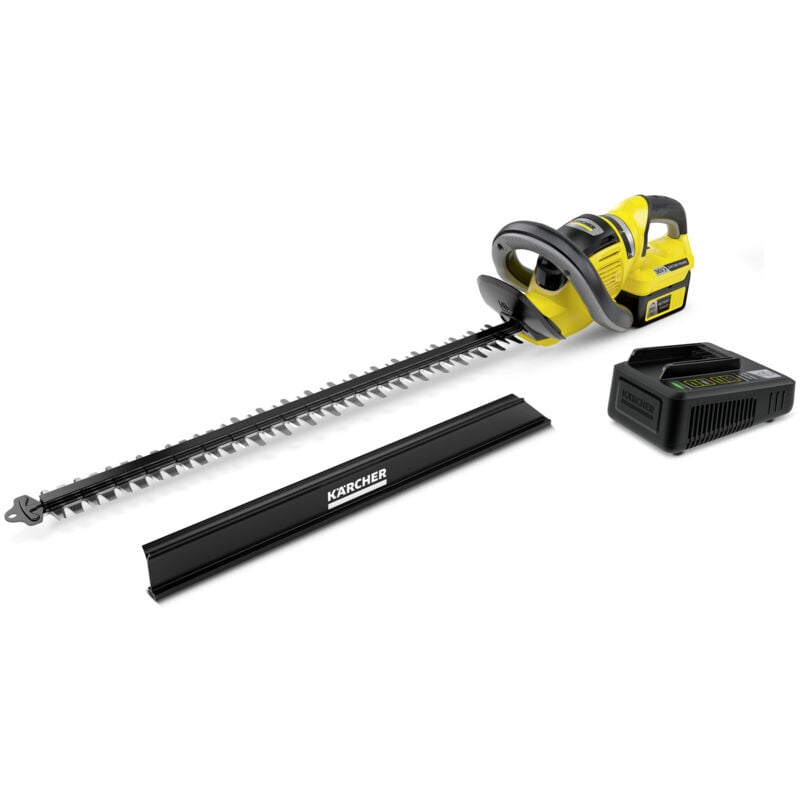 foto del prodotto karcher tagliasiepi a batteria hge battery 36 60 set piattaforma batteria piattaforma batteria 36 v lunghezza lama 60 cm spazio tra i denti