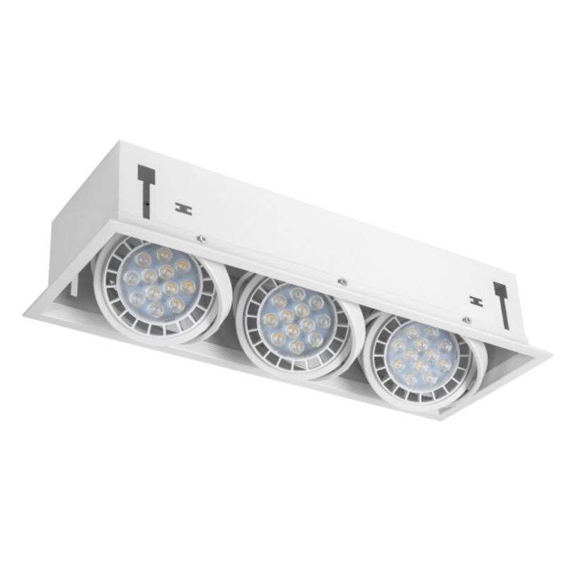 foto del prodotto kardan c sar faretto da incasso 3xr111 bianco 17,2x48x14cm senza lampadine