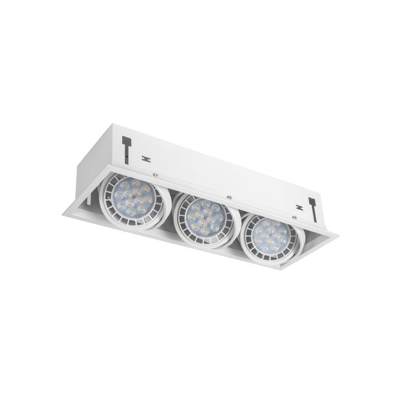 foto del prodotto kardan faretto cesar da incasso 3xr111 bianco 17,2x48 lampadine non incluse