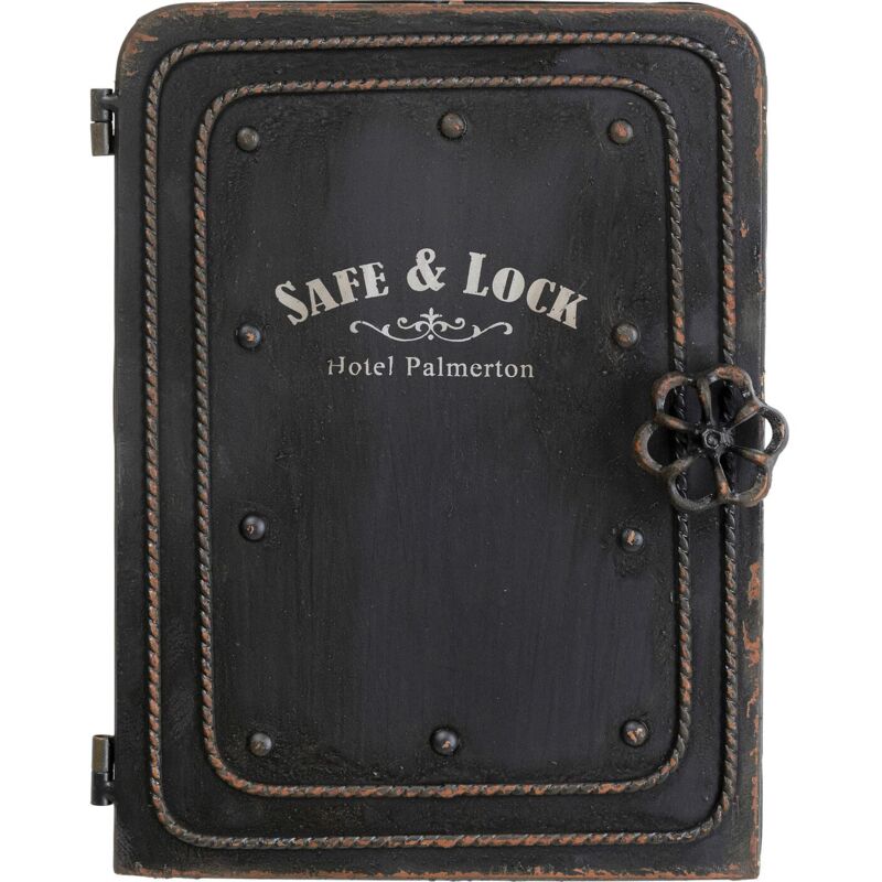 foto del prodotto kare design armadietto portachiavi safe, nero, 24x13x31cm, corpo in metallo e acciaio laccato, idea regalo