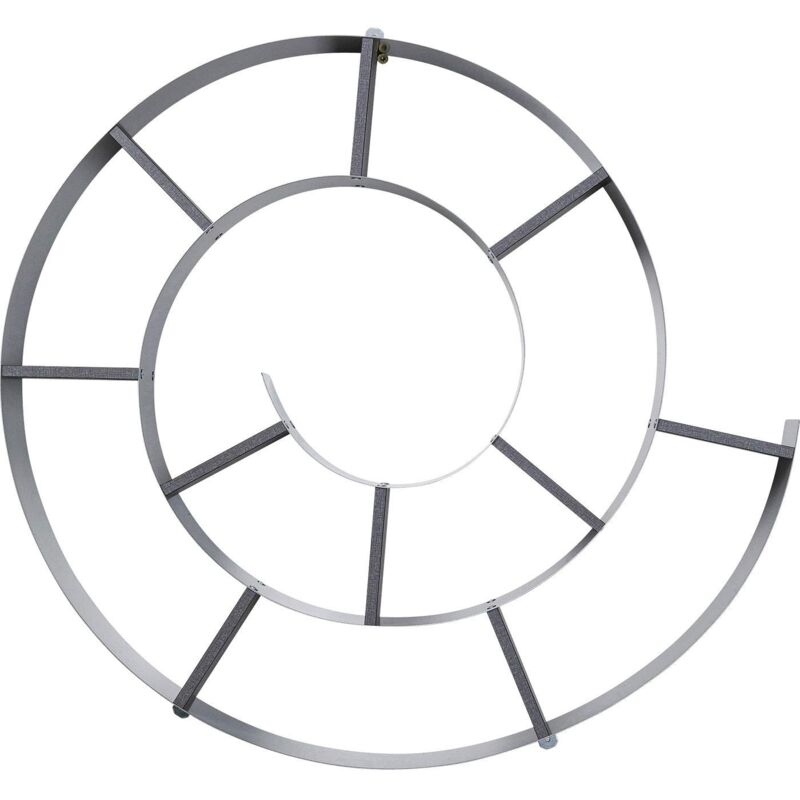 immagine 0 del prodotto kare design scaffale da parete snail, libreria, argento grigio, 74x82x13cm, forma chiocciola, acciaio vernicato a polvere