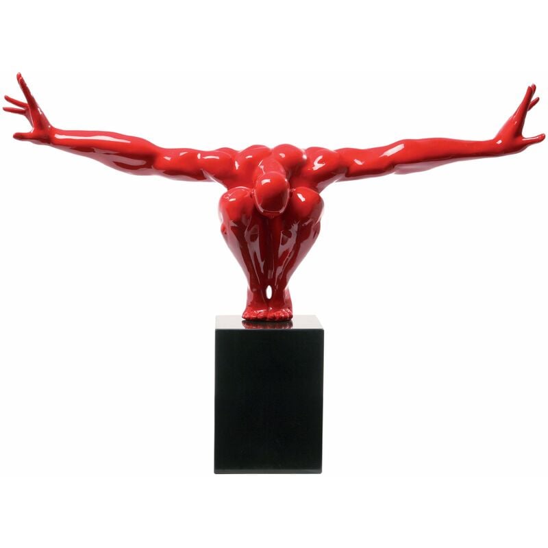 foto del prodotto kare design statuetta decorativa athlet, rosso, 75x52x23cm, grande, uomo atleta, scultura, figura fitness