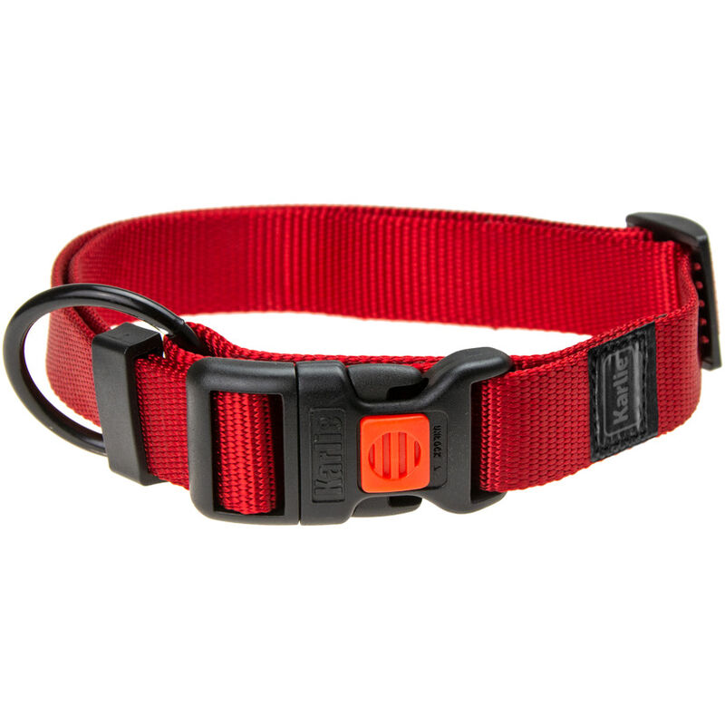foto del prodotto karlie k f art sportiv plus collar, 25mm 45 65 cm di rosso, regolabile