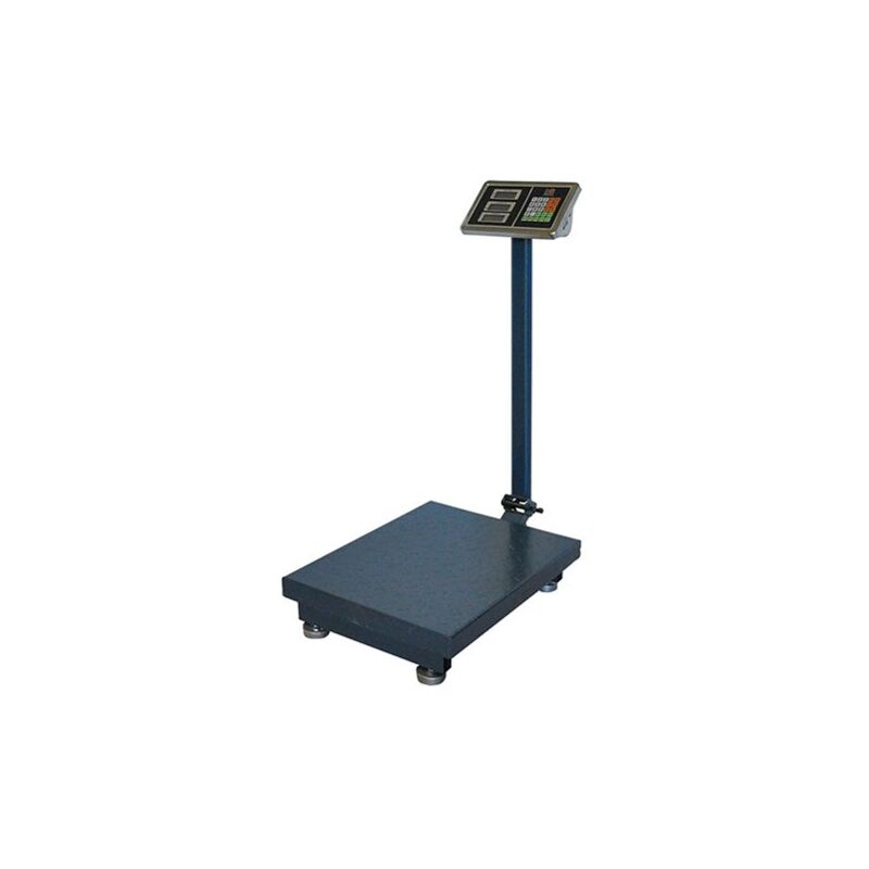 foto del prodotto kasart bilancia a bilico digitale 300 kg display lcd a batteria 6v ricaricabile piatto in acciaio caricatore incluso cm 40x60x87