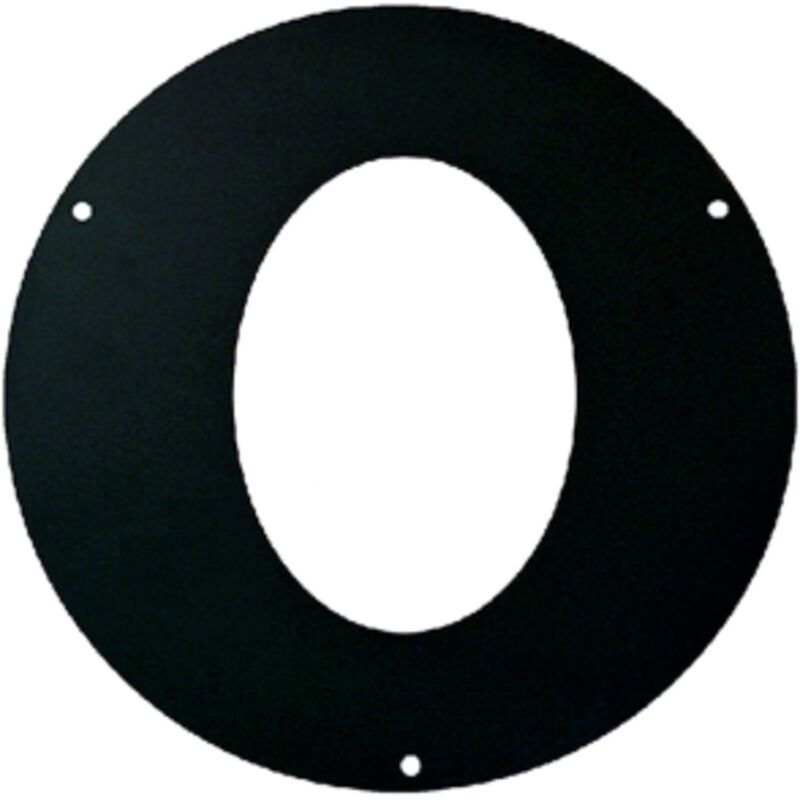 foto del prodotto kasart rosone anello ellittico per inclinazione 45o spessore 1,2 mm 8 cm in acciaio alluminato nero uso interno