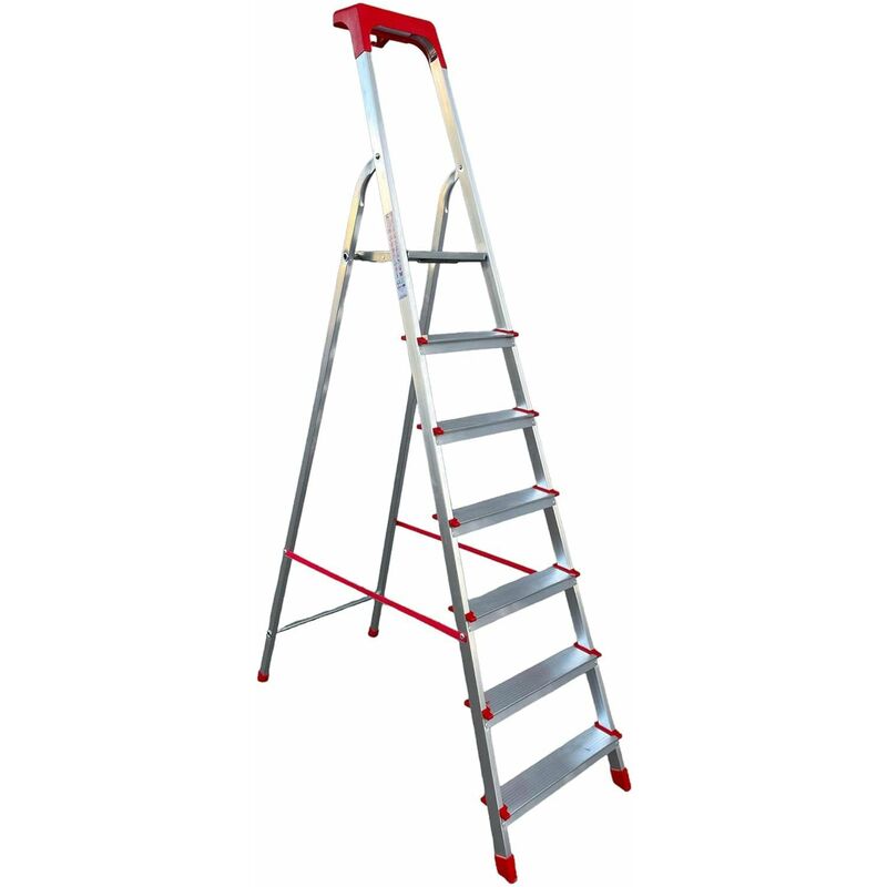 foto del prodotto kasart scala per uso domestico realizzata in alluminio estruso pratica e ultra leggera 5 gradini h 170 cm