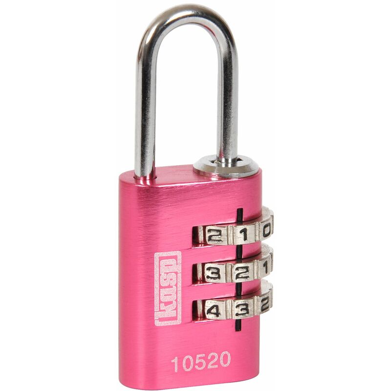 foto del prodotto kasp k10520pind lucchetti a combinazione, alluminio, 20 mm, rosa
