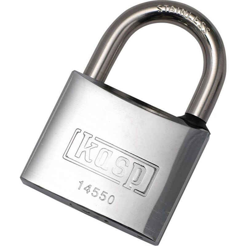 foto del prodotto kasp k14550d lucchetto 50 mm chiavi diverse acciaio inox serratura a chiave
