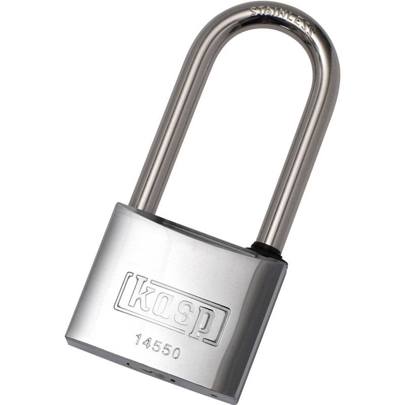 foto del prodotto kasp k14550l63d lucchetto 50 mm chiavi diverse acciaio inox serratura a chiave