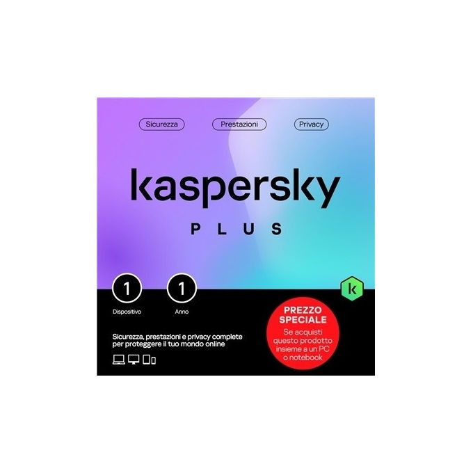 foto del prodotto kaspersky slimbox plus antivirus - 1 dispositivo - vpn illimitata - protezione internet