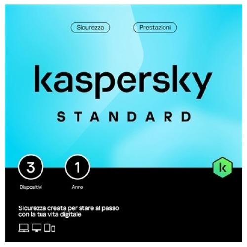 foto del prodotto kaspersky standard 3u 1y slim box