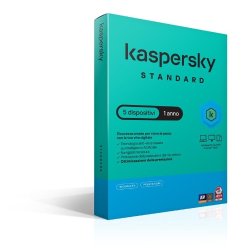 foto del prodotto kaspersky standard 5dev 1y superslim box