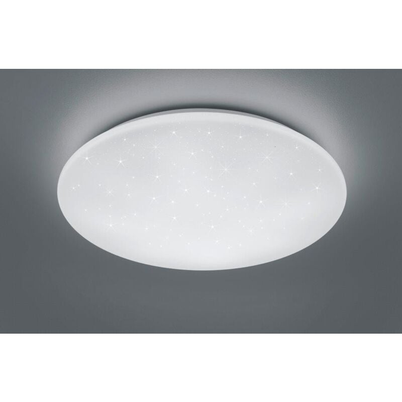foto del prodotto kato plafoniera led bianco effetto cielo stellato con telecomando con funzioni di variazione luce d.60cm