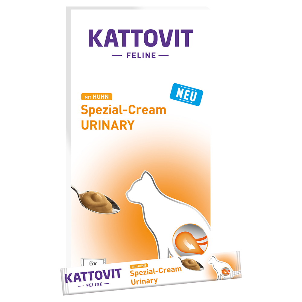 foto del prodotto kattovit crema speciale urinary alimento umido per gatti 6 x 15 g con pollo