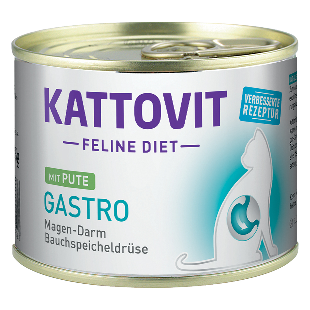foto del prodotto kattovit gastro 6 x 185 g alimento umido per gatti tacchino